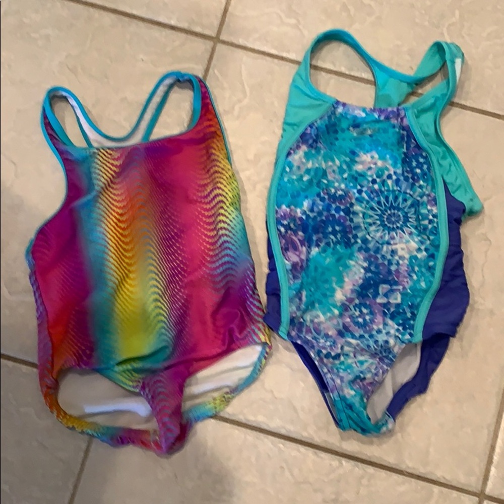 2 little girl size 6 swim suits!